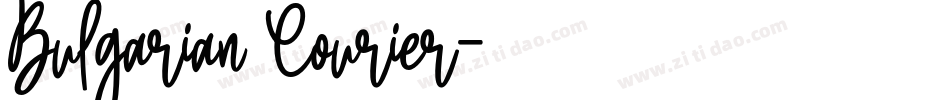 Bulgarian Courier字体转换